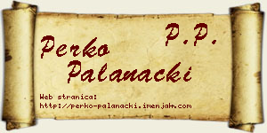 Perko Palanački vizit kartica
